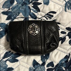 Elegant Black Brighton Leather Clutch